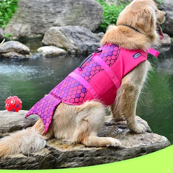 Kæledyr Hund Haj redningsvest Sikkerhed Tøj Til Hunde redningsvest Sommer Tøj Saver Svømning Preserver Badetøj Dog redningsvest 25S1
