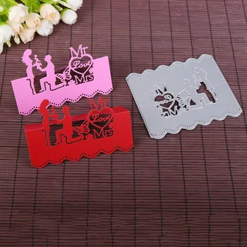 Kærlighed Par Wedding Invitation-Kort, der spåntagende Dør Stencil DIY Scrapbooking Prægning Papir Kort, der Gør Dekorative Håndværk