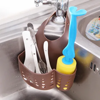 Køkken Badeværelse Vask Svampen Hængende PVC Reoler Rack Afløb Hane Opbevaring Spand Hylder Hængende Afløb BaBasket Badekar opbevaringspose