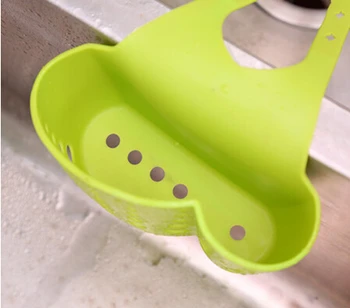 Køkken Plast Dræn Taske Spænde Vask Indehaveren Hylde Gadget Afløb Hængende Opbevaring Med Taske Badeværelse Hylder