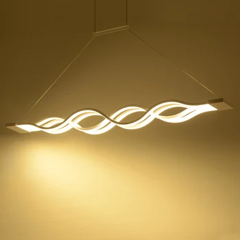 L100CM 120cm 60cm Nye Kreative moderne LED-vedhæng lys Bølge hængende pendel til spisestue, opholdsstue, køkken AC85-265V