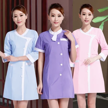 Laboratoriet tøj skønhedssalon kvindelige skønhed salon overalls korte ærmer sygeplejersker, tøj, skønhed uniformer 102