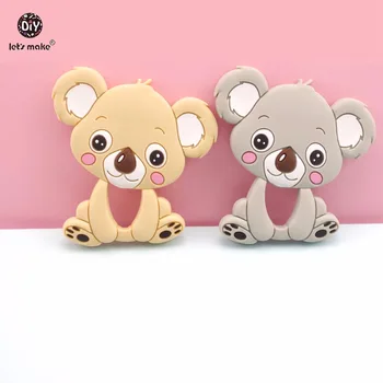 Lad os Gøre Baby Silikone Koala 10pc fødevaregodkendt Silikone Bidering Tilbehør Barneseng Toy DIY Sygepleje Halskæde Vedhæng