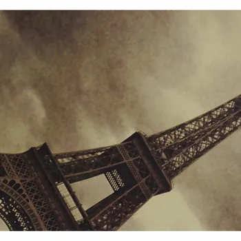 LAITANG Paris Eiffel Tower Kraftpapir Vintage Plakat Pynt Retro Home Decor Rammeløse Dekorative maleri Wall Sticker