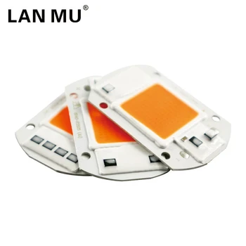 LAN MU LED Gro Lampe, Fuld Spektrum Input 110V 220V AC 30W 20W 50W For Indendørs Anlæg Sætteplante Vokse og Blomst COB Chip