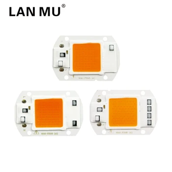 LAN MU LED Gro Lampe, Fuld Spektrum Input 110V 220V AC 30W 20W 50W For Indendørs Anlæg Sætteplante Vokse og Blomst COB Chip