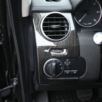 Land Rover Discovery 4 LR4 2009-2016 Side Aircondition Vent Outlet Dække Trim Klistermærker Mørk aske Træ korn for VENSTRESTYREDE