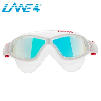 LANE4 Svømme Goggle K934 Spejl Buet Linser Maske Silikone Pakninger Anti-fog UV-Beskyttelse Triathlon for Voksne #93410