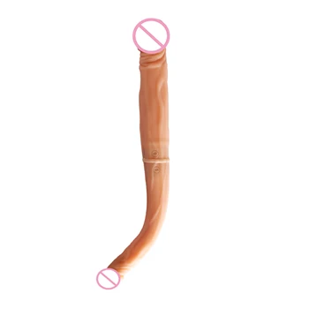 Lange Dobbelt-Dildo Dobbelt Anal Vibrator Kunstige Dobbelt Penis Til Kvinde, Lesbisk Sex Toy Homoseksuel Mand USB-Genopladelige Vibrationer