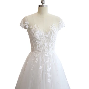 Lange halv ærmer lace wedding dress high-end 2018 brud enkel brudekjole virkelige billede weddingdress vestido de noiva boho havfrue