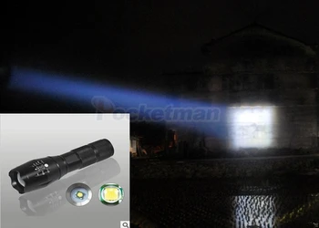 Lanterna CREE XML T6 4000LM Taktisk Lommelygte Torch Zoom Linternas LED Lommelygte for 3xAAA eller 1x 18650 Genopladeligt Batteri