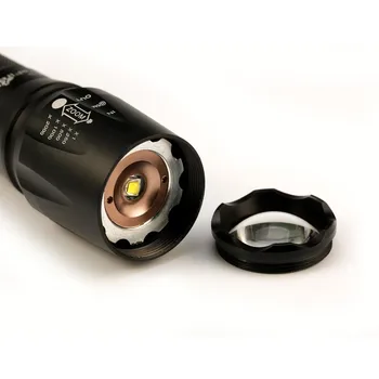 Lanterna LED Lommelygte 8000Lumen CREE XM-L2 Zoomable Aluminium LED Lommelygte for 18650/26650/AAA-Batteri Taktisk Lommelygte X800