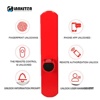 LANXSTAR Nye Luksus-Dobbelt System Intelligente Mikro-Lås Core IP44 Bluetooth Fingeraftryk Låse APP ' en Elektronisk Smart Lockset