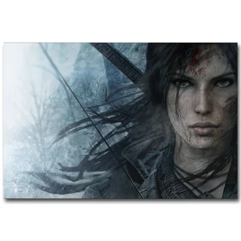 Lara Croft - Rise Of The Tomb Raider Kunst Silke Stof Plakat Print 13x20 24x36 tommer Spil Billeder til stuen Wall Decor 020