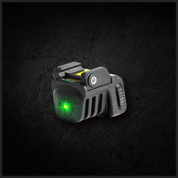 Laserspeed justerbar selvforsvar taktiske mini-skinne monteret pistol grønne formål genopladelige lasersigte