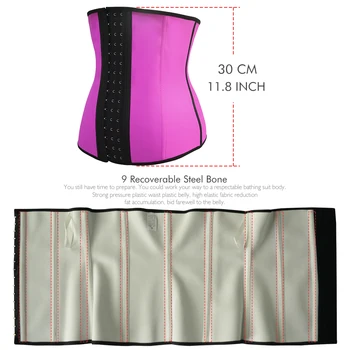 Latex talje træner Slankende latex Bælte cincher corset slankende modellering rem hot tilnærmede organ shaperen slankende latex corset