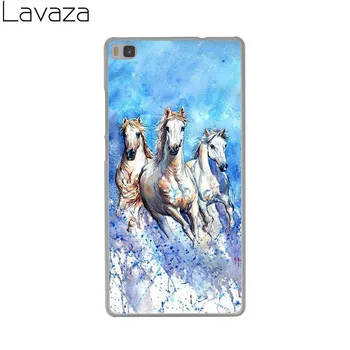 Lavaza Akvarel hest at Køre Heste Hårdt Tilfældet for Huawei P10 P9 Plus P8 Lite Mini 2016 2017 P7 P6 Mate 10 Lite Pro Cover