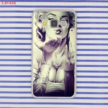 Lavaza Marilyn Monroe Med en Kat Hard Case Cover til Samsung Galaxy A3 A5 A7 A8 J3 J5 J7 2016 2017 Grand Prime Note 2 3 4 5