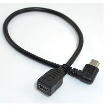 LBSC Mini-USB-5 Pin female male højre vinkel forlængerkabel