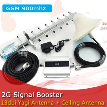 LCD-Display, som GSM-900Mhz Mobiltelefon Signal Booster 2G GSM Mobiltelefon Signal Forstærker Forstærker + Yagi Antenne / Loft Antenne