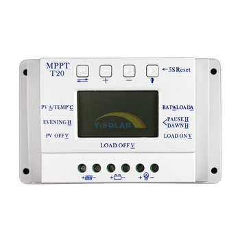 LCD-Skærm 20A 12V/24V MPPT-Solcelle-Panel Batteri Regulator laderegulator til Belysning Belastningen på Systemet, Lys og Timer Kontrol