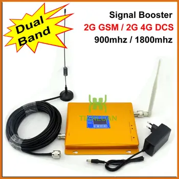 LCD-Skærm !!! GSM-900Mhz DCS 1800MHz Dual-Band Mobiltelefon Signal Booster 2G 4G Signal Repeater Signal Forstærker til Antenne