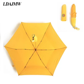 LDAJMW Banan Paraguas Regn og Parasol Søde Paraply For Kvinder Som Nyhed Børn Gaver Beskyttelse Vindtæt Folde Paraplyer
