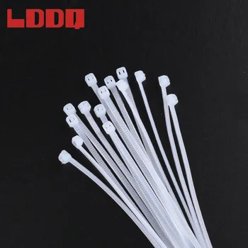 LDDQ 1000pcs Nylon Kabelbindere selvlåsende 3*100 Nationale Standard Bredde 1,8 mm Plast Fastgør Wiren lynlåsen Wire Planlægning