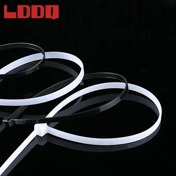 LDDQ 1000pcs Nylon Kabelbindere selvlåsende 3*100 Nationale Standard Bredde 1,8 mm Plast Fastgør Wiren lynlåsen Wire Planlægning