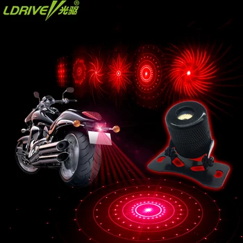 LDRIVE Motorcykel Bil laser tågelygter safety Anti-Kollision Bil Styling Advarsel 6pattern indretning til vw toyota