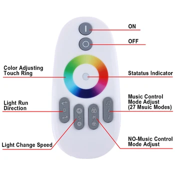 LED Digital Musik Controller med RF-Touch Ekstern dc 5 v-24V Input WS2811/WS2812B/WS2813/USC1903 Styre Max 600/ 1000 Pixels