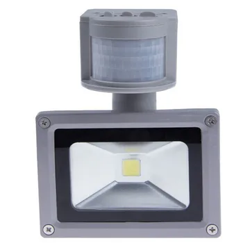 LED Flood light Sensor 10W 20W 30W-50W Udendørs belysning have 100W lampe med PIR motion detektiv sensor reflektor spotlight