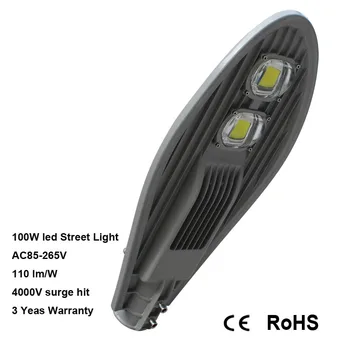 LED gadelys 100w AC 85-265V 130-140 lm per watt