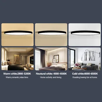 LED Loft Lys, Moderne Lampe Stue Belysning Fastholdelsesanordningen Soveværelse, Køkken Surface Mount Flush Panel Fjernbetjening