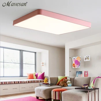 LED loftslamper sort hvid pink gul grøn farve til stuen soveværelse hall moderne loft lampen er kun 5 cm høje