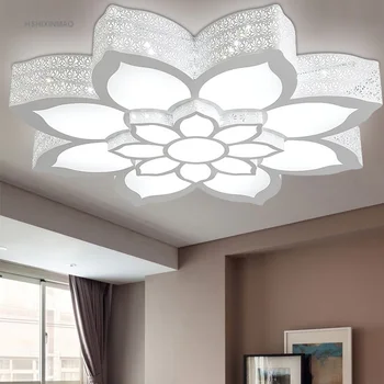 LED lotus blomst loft lampe stue, soveværelse, studie lampe kommercielle office space loftsbelysning AC110-240V
