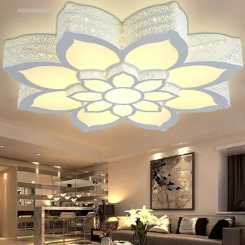 LED lotus blomst loft lampe stue, soveværelse, studie lampe kommercielle office space loftsbelysning AC110-240V