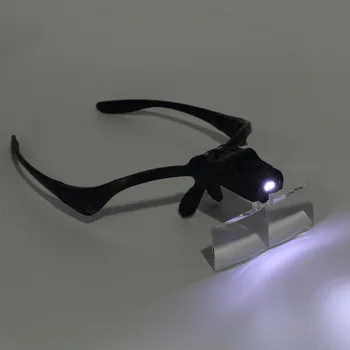 LED lup-Briller Briller 3,5 x Forstørrelse Lup Hovedbøjle Lupas Store Vision Lampe Lupper til Reparation af Ure, Smykker