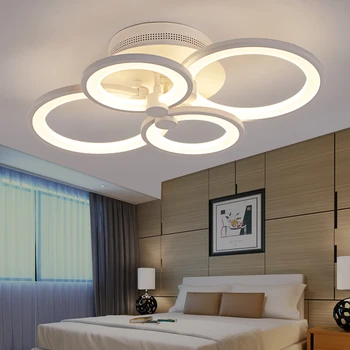 LED Lysekrone Moderne Akryl Ringe Lysekrone Til Stue, Soveværelse Hjem High-Power Led Glans Lysekrone Kampprogram