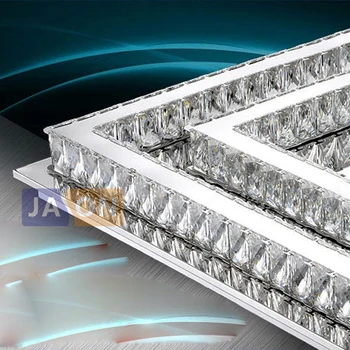 LED Modern Square Crystal Rustfrit Stål LED-Lampe.LED-Lys.Loft Lys.LED Loft Lys.Loft Lampe Til Foyeren Soveværelse