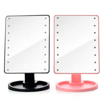 LED Touch Skærm Spejle 360 Grader Rotation Makeup Spejl Justerbar 16/22 Led Tændte Bærbare Lysende Kosmetiske Spejle H7J