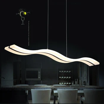 LED-Vedhæng Lys Lamper Stue Lys, Moderne Enkel Nyeste Bølge Design 38W Fremragende Akryl Indendørs Hjem Hængende Belysning