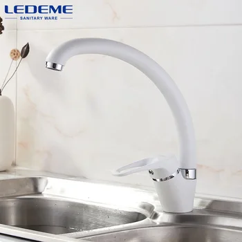 LEDEME køkkenarmatur Bøje Rør 360 Graders Rotation med Rensning af Vand Funktioner Spray Maling Chrome Enkelt Håndtag L5913
