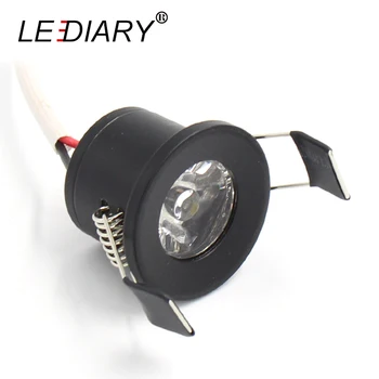 LEDIARY 10STK Sort Mini LED Downlight Under Kabinet Spot Lys 1.5 W Smykker Vise Forsænket Loft Lampe 90-260V Minidownlight