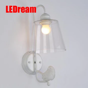 LEDream dejlige e27 led moderne og indgået Væg Lampe i Klart Glas Soveværelse Trapper Loft Lys Harpiks Fugl Belysning E27