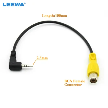 LEEWA 2,5 mm JACK-stik til RCA hun adapter til GPS-Video Input #CA1488