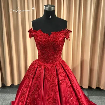 Leeymon 2018 Brudekjole Pynt Beaded Vintage Satin Bolden Kjole Lace Up Wedding Gown Dress Gulv-Længde Ægte Billeder