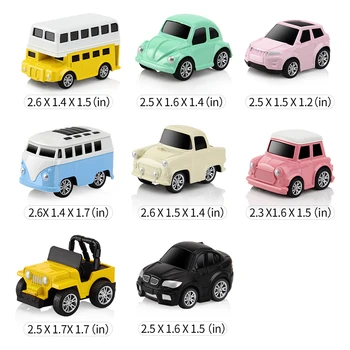 Legering Bil Toy 8stk/sæt Trække sig Tilbage Diecasts legetøjsbiler Lille Model Mini Bil Legetøj til Drenge Brinquedos Fødselsdag Gave