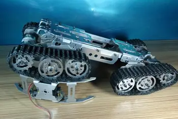 Legering Tank, Chassis Traktor Crawler Intelligent Robot Bil Hindring Undgåelse barrowland diy rc toy fjernbetjening