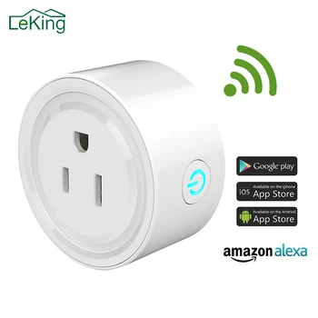 LeKing Fjernbetjening Smart Wifi Socket Skifte OS Plug Smart Wireless Stikkontakt Home Automation Elektroniske System Tilbehør
